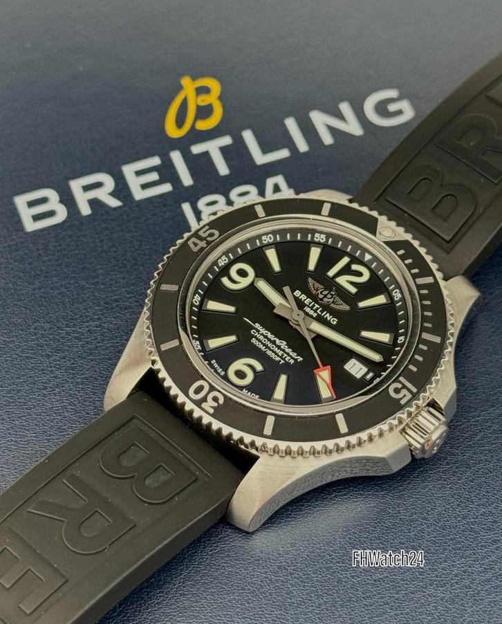 Breitling Superocean 42 A17366. Full set 2019 S&C aankoonbon, Sieraden, Tassen en Uiterlijk, Horloges | Heren, Gebruikt, Polshorloge