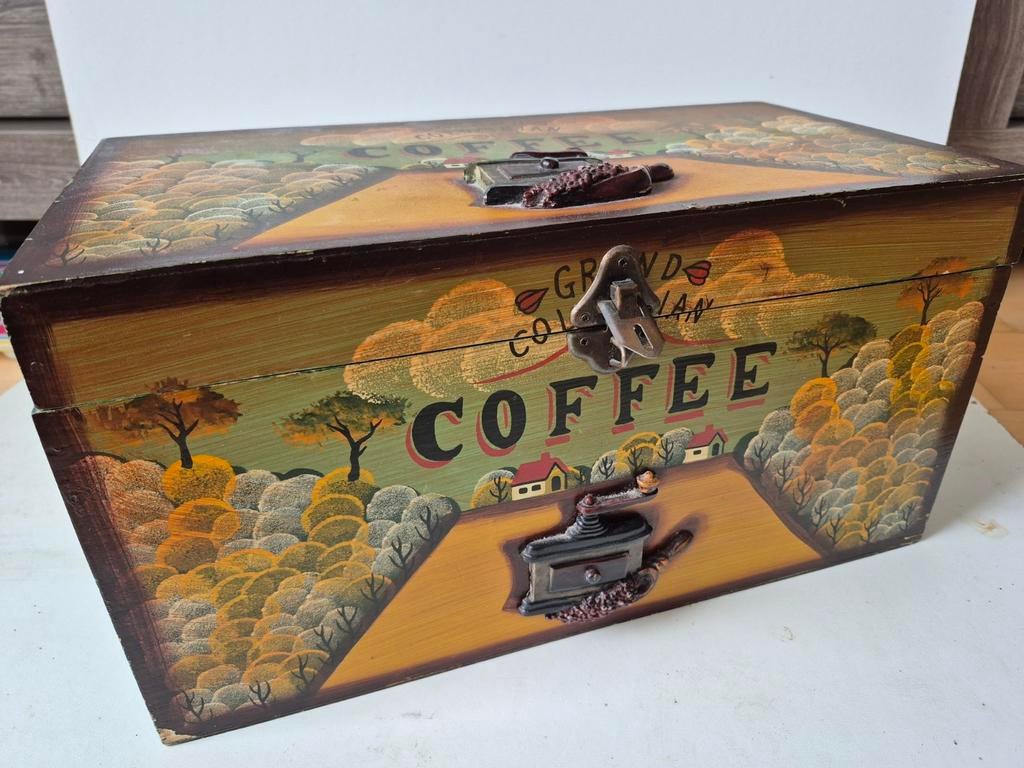 Vintage koffie kist, Ophalen of Verzenden