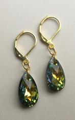Oorbellen Swarovski kristal NIEUW goud zilver ketting parel, Verzenden, Nieuw, Goud