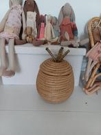 Rieten opbergmand mand prullenbak in vorm van appel., Ophalen of Verzenden, Zo goed als nieuw, Rond, Riet