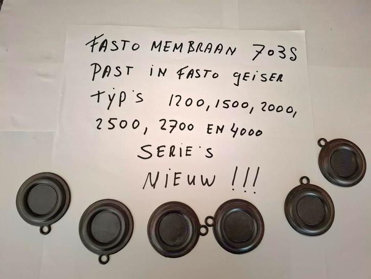 Geiser membranen voor Fasto F1200, F1500, F2750 enz.NIEUW!!, Doe-het-zelf en Verbouw, Geisers en Boilers, Nieuw, Geiser, Minder dan 20 liter