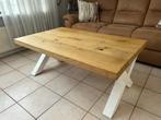 Landelijke salon tafel met x poten, Ophalen, 100 tot 150 cm, 50 tot 100 cm, Zo goed als nieuw