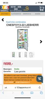 Liebherr koelvriescombinatie koelkast, Witgoed en Apparatuur, Koelkasten en IJskasten, Ophalen of Verzenden, 160 cm of meer