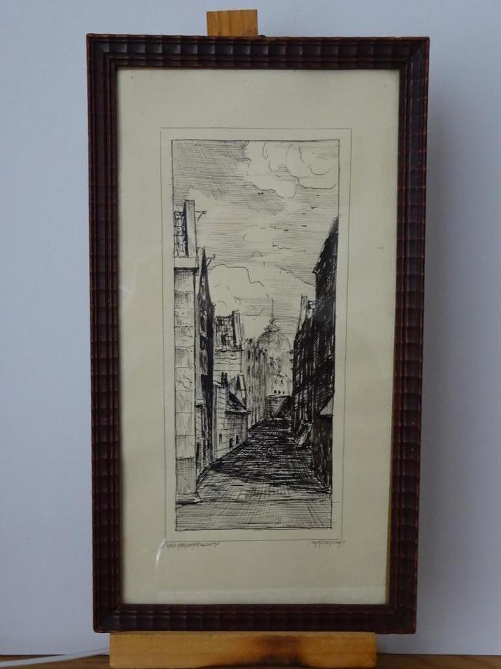 G. Meyer twee werken van amsterdam, Antiek en Kunst, Kunst | Tekeningen en Foto's, Ophalen of Verzenden