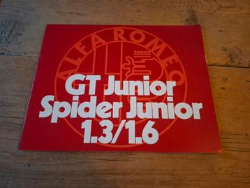 Alfa Romeo GT Junior / Spider Junior 1.3/1.6 brochure 1972 beschikbaar voor biedingen