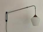 Vintage Raak C-1503 Telesc. Zwenkarm Wandlamp/ Hengellamp, Ophalen of Verzenden, Zo goed als nieuw, Glas, Vintage Mid Century Modern