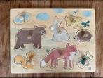 Houten vormenpuzzel bosdieren, Ophalen of Verzenden, Minder dan 10 stukjes, Zo goed als nieuw, 6 maanden tot 2 jaar