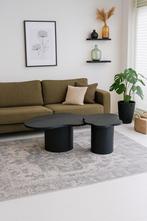Salontafel Organisch 2-delig Zwart mango 50% Korting E-7148