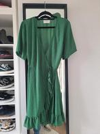 JUST groene omslag jurk met stipjes - XL, Kleding | Dames, JUST, Groen, Knielengte, Ophalen of Verzenden