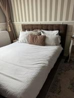 Boksspring, Gebruikt, Bruin, Verzenden, Velvet