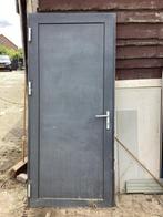 Aluminium dichte deur - Zeer nette staat, Ophalen, 80 tot 100 cm, Metaal, 200 tot 215 cm