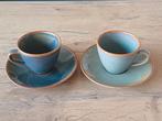 Fair trade kop en schotels, Huis en Inrichting, Keuken | Servies, Ophalen of Verzenden, Zo goed als nieuw, Overige stijlen, Kop(pen) en/of Schotel(s)