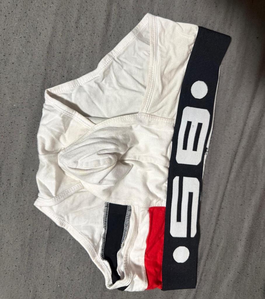 Witte Slip met Strepen - Nieuw, Ophalen of Verzenden, Wit, Slip