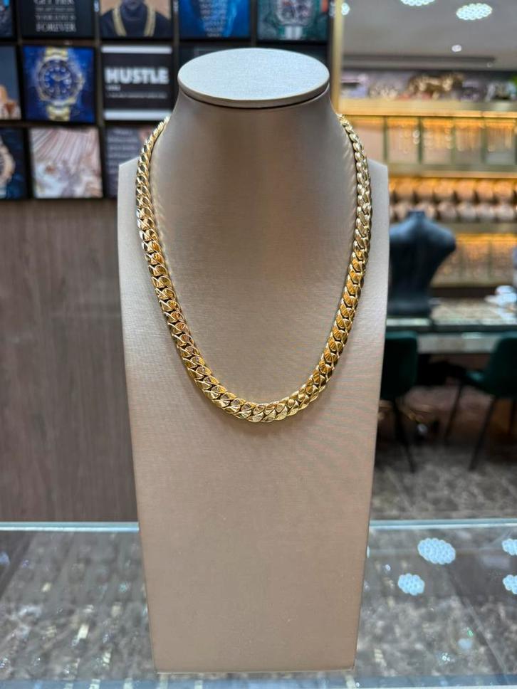 18KT Goud - 36.5 Gram - Ketting - CUBAN, Sieraden, Tassen en Uiterlijk, Kettingen, Nieuw, Goud, Goud, Ophalen