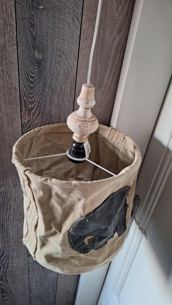 Hanglamp,canvas,stoer,sober,baby,kinderkamer,nieuw,jungle, Huis en Inrichting, Lampen | Lampenkappen, Ophalen of Verzenden, Nieuw