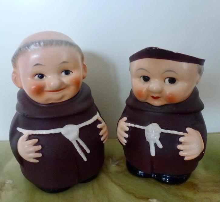 Vintage Goebel Monnik 2-delig suikerpot en melkkannetje, Antiek en Kunst, Antiek | Keramiek en Aardewerk, Verzenden