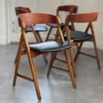 Henning Kjærnulf no.71 Deens design vintage stoelen restored, Huis en Inrichting, Hout, Vier, Ophalen of Verzenden, Zo goed als nieuw