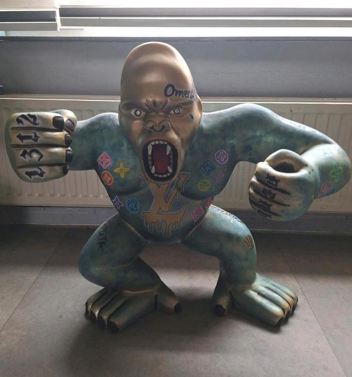 NU IN PRIJS VERLAAGD!! Gorilla beeld, Huis en Inrichting, Woonaccessoires | Overige, Gebruikt, Ophalen of Verzenden