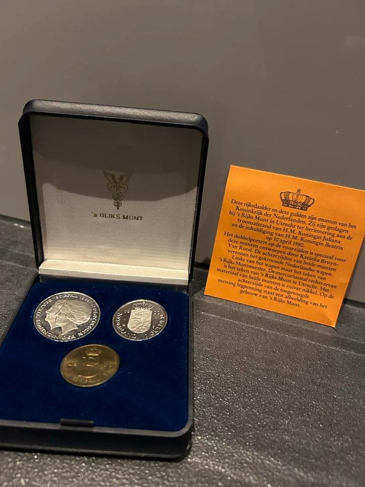 Setje Koningin Beatrix Munten in Luxe Doos, Postzegels en Munten, Munten | Nederland, Setje, Euro's, Koningin Beatrix, Zilver