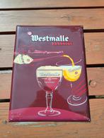 Westmalle bier reclame bord 30 cm bij 40 cm, Ophalen of Verzenden, Zo goed als nieuw, Reclamebord, Plaat of Schild, Overige merken