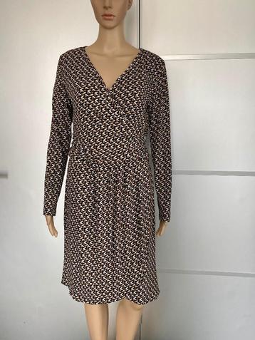 G287 Nieuw: Only-M maat 40=M jurk oker-geel/zwart/wit/beige beschikbaar voor biedingen