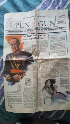 Krant ter gelegenheid 70ste verjaardag pr bernhard, Verzamelen, Koninklijk Huis en Royalty, Ophalen of Verzenden, Zo goed als nieuw