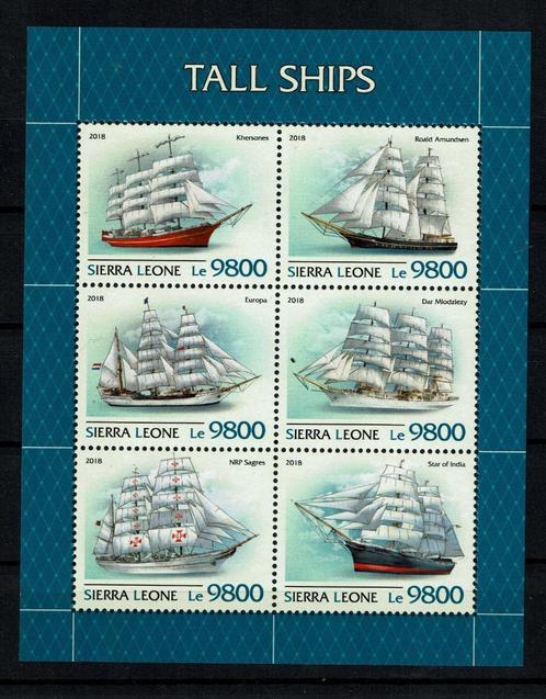 sierra leone 2018 pf blok zeilboten scheepvaart ships, Postzegels en Munten, Postzegels | Thematische zegels, Postfris, Dier of Natuur
