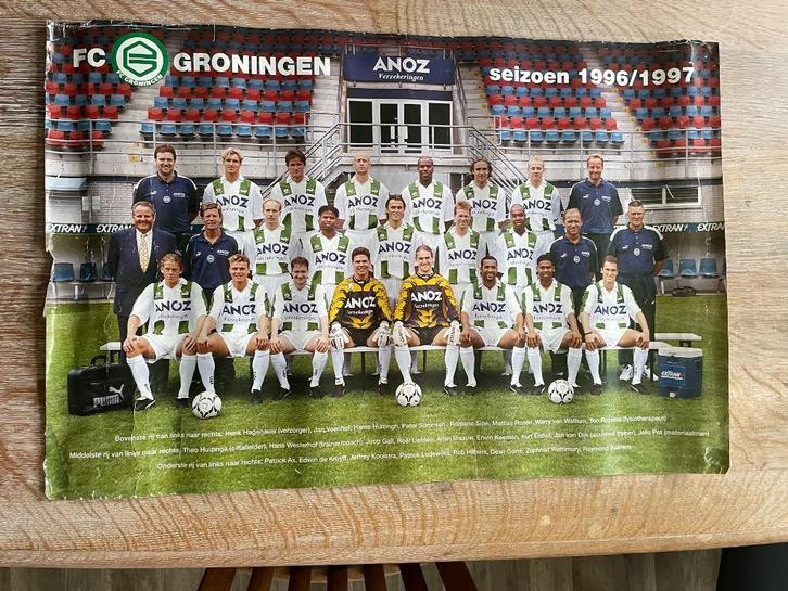 Fc GRONINGEN elftal posters 1996 t/m 2003, Verzamelen, Sportartikelen en Voetbal, Zo goed als nieuw, Poster, Plaatje of Sticker