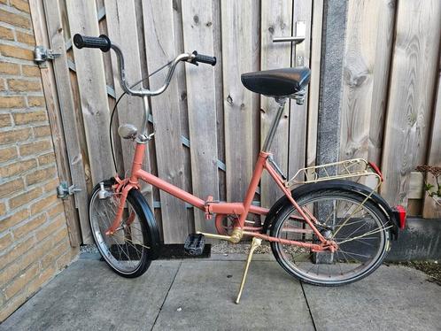 Vouwfiets met nieuwe anti-lek banden & vrolijk geverfd, Fietsen en Brommers, Fietsen | Vouwfietsen, Gebruikt, Overige merken, Deels opvouwbaar