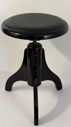 Vintage chique ronde tabouret pianokruk voor vleugel / piano, ., In hoogte verstelbaar, Ophalen of Verzenden, Zo goed als nieuw