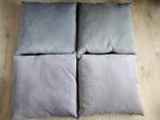 4 mooie grote kussens 60x60 cm zo goed als nieuw, Grijs, Ophalen of Verzenden, Zo goed als nieuw, Vierkant