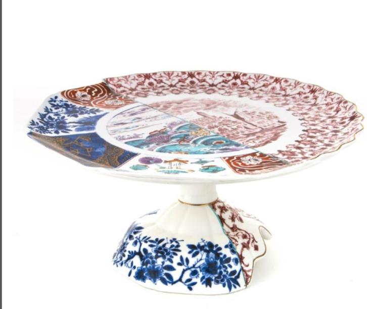 Seletti Hybrid plateau Ø32,5 Moriana porselein nieuw CHCS, Antiek en Kunst, Antiek | Porselein, Ophalen of Verzenden