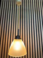 Vintage Ribbel Glazen Hanglamp, Ophalen of Verzenden, Gebruikt, Glas, Minder dan 50 cm