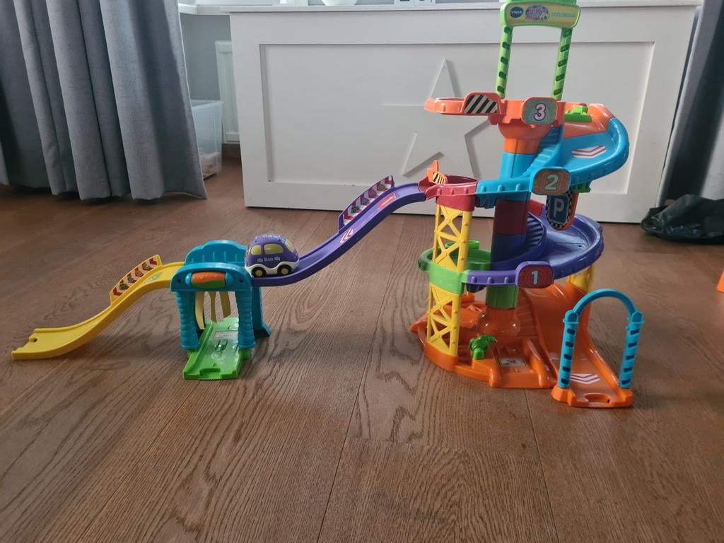 VTech Toet Toet Parkeergarage, Kinderen en Baby's, Speelgoed | Overig, Ophalen, Zo goed als nieuw, Jongen of Meisje