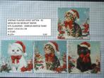 vintage plaatjes 13½x13½ kerst katten 92 ( alleen verzenden, Hobby en Vrije tijd, Kaarten | Zelf maken, Ophalen, Nieuw, Kerst