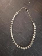 Vintage Strass Ketting, Sieraden, Tassen en Uiterlijk, Kettingen, Overige materialen, Gebruikt, Ophalen of Verzenden, Zilver