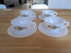 Arcopal soepkommen met schotel Fruit de France set van 4, Antiek en Kunst, Antiek | Servies los, Ophalen of Verzenden