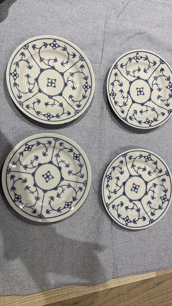 4x blau saks ontbijtborden, Ophalen, Zo goed als nieuw, Bord(en), Overige stijlen