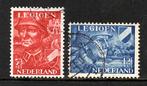 637 Nvph 402-403 legioenzegels 1942 gebruikt zie scan., Na 1940, Ophalen of Verzenden, Gestempeld