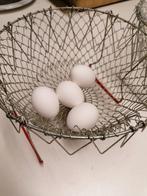 Brocante antieke eier/slamandje draadijzer, Diversen, Pasen, Ophalen of Verzenden