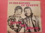 Janny en Johnny - In die gondel in Venetie, Cd's en Dvd's, Vinyl | Nederlandstalig, Overige formaten, Levenslied of Smartlap, Gebruikt