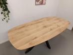 Deens ovale eettafel - 220x110 cm - eikenhout, Huis en Inrichting, Tafels | Eettafels, Ophalen, 100 tot 150 cm, Eikenhout, Vijf personen of meer