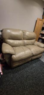 Gratis Leren bank met ligfunctie, Ophalen of Verzenden