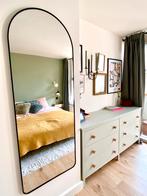 Grote Spiegel met Zwarte Rand ovaal 160x60, Huis en Inrichting, Woonaccessoires | Spiegels, Ophalen of Verzenden, Zo goed als nieuw