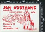 Sticker: Jan Adriaans - Brabantse schaapherder - Lieshout (1, Verzamelen, Ophalen of Verzenden