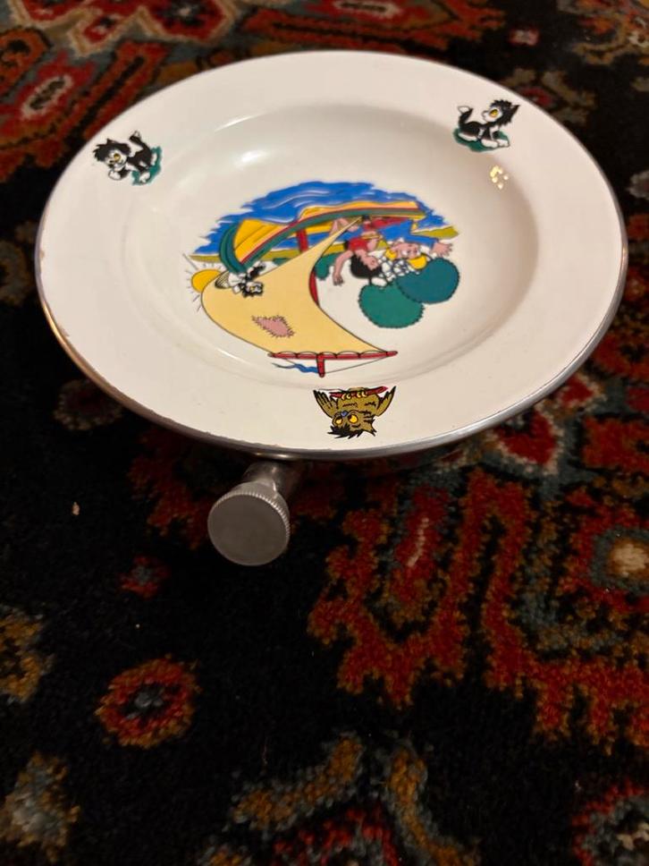 Vintage Rechaud met Kinderbord Warmhoudbordje, Huis en Inrichting, Woonaccessoires | Kandelaars en Kaarsen, Gebruikt, Kandelaar