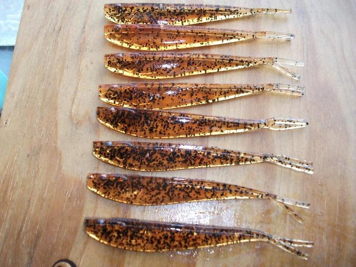 10 stuks Mann's Q Fish kunstaas shads / roofvis shads, Watersport en Boten, Hengelsport | Algemeen, Nieuw, Kunstaas, Ophalen of Verzenden