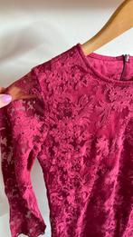 Mooi fuchsia roze jurkje met kant van Lebig mt 146/152, Ophalen of Verzenden, Gebruikt, Meisje, Jurk of Rok