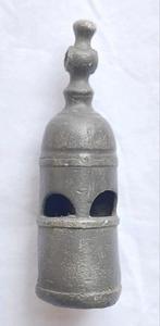 Antiek tin fluit / trein voetbal conducteur militair honden, Ophalen of Verzenden