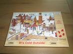 HOP legpuzzel: It's cold outside 1000 stukjes, Hobby en Vrije tijd, Denksport en Puzzels, Ophalen, 500 t/m 1500 stukjes, Gebruikt